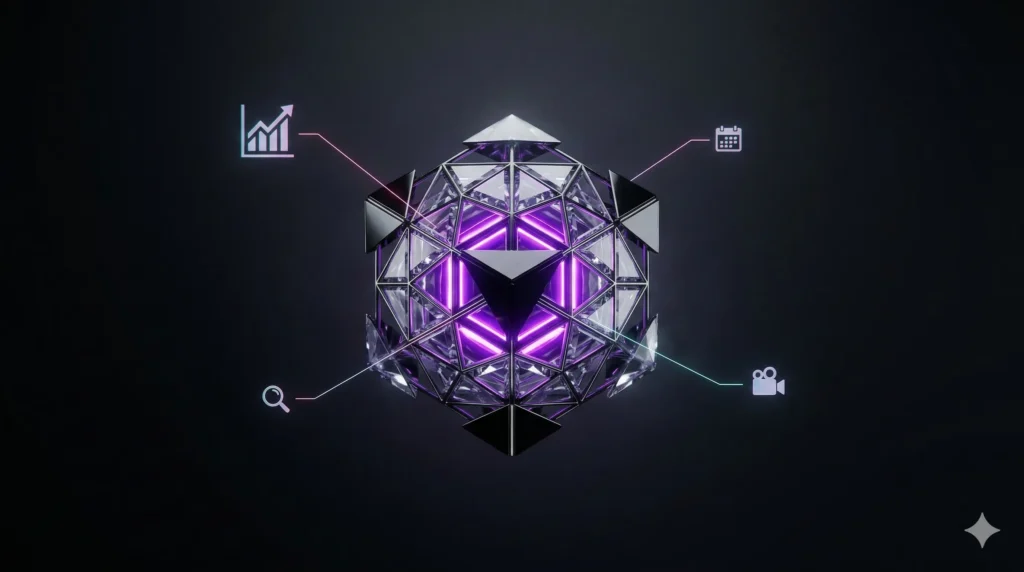 Representación de un ecosistema de automatización diseñado para servicios de consultoría inteligencia artificial pymes.